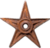 A cast iron barnstar