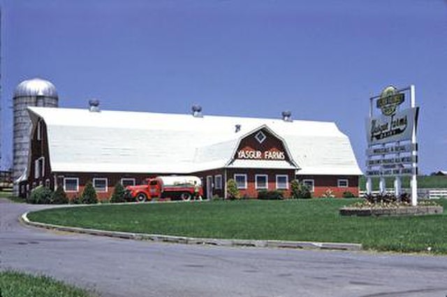 Max Yasgur's dairy farm in 1968