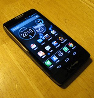 Droid Razr HD Android smartphone developed by Motorola Mobility