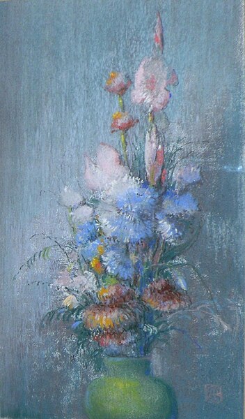 File:Flowers in a Green Vase by Leon Dabo.jpg