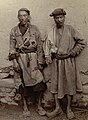 Full-length portrait of two Ladakhi men. 1895, Ladakh, unknown photographer.