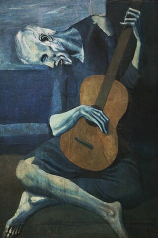 <i>The Old Guitarist</i> Painting by Pablo Picasso