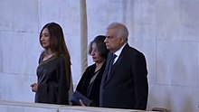 President Wickremesinghe, the First Lady and Sri Lankan High Commissioner to the United Kingdom Saroja Sirisena at Westminster Hall, paying their last respects to Queen Elizabeth II Ranil st Queens Funural.jpeg