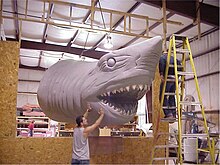Ripley's shark being produced for the Ocean City location. Ripley's-shark-production-at-Creative-Environs-Inc.jpg