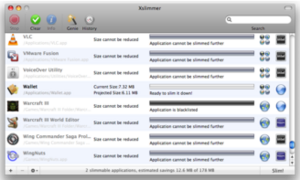 Xslimmer под управлением Mac OS X 10.5