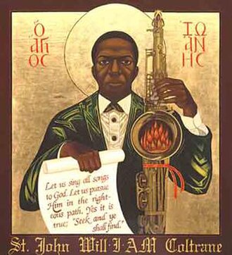 Coltrane icon at St. John Coltrane African Orthodox Church