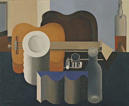 Le Corbusier (Charles-Édouard Jeanneret), 1920, Nature morte (Still Life), oil on canvas, 80.9 cm × 99.7 cm (31.9 in × 39.3 in), Museum of Modern Art, New York