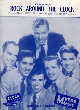 Sheet music cover for the recording by Bill Haley and His Comets on DECCA Records, Myers Music, Philadelphia, 1955.