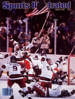 Miracle on Ice Ice hockey game during the 1980 Winter Olympics at Lake Placid, New York