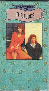 Great Video Hits of The Judds is a video album by American country music duo The Judds. It was released in 1990 by RCA Nashville. It was the duo's second video album released in their career and their second to sell over 500,000 copies in the United States. The album contained the duo's music videos released from the RCA label.