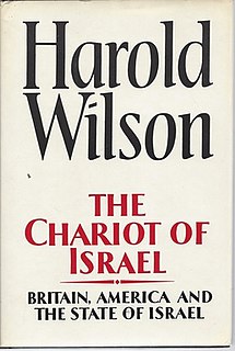 <i>The Chariot of Israel</i> 1981 book by Harold Wilson