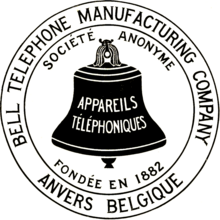 BTMC-Bell Telephone Manufacturing Company-Antwerp Belgium 1882-company logo c 1912.png