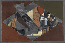 Georges Braque, 1917, Guitare et verre (Guitar and Glass), oil on canvas, 60.1 x 91.5 cm, Kroller-Muller Museum, Otterlo Georges Braque, 1917, Guitare et verre (Guitar and Glass), oil on canvas, 60.1 x 91.5 cm, Kroller-Muller Museum.jpg