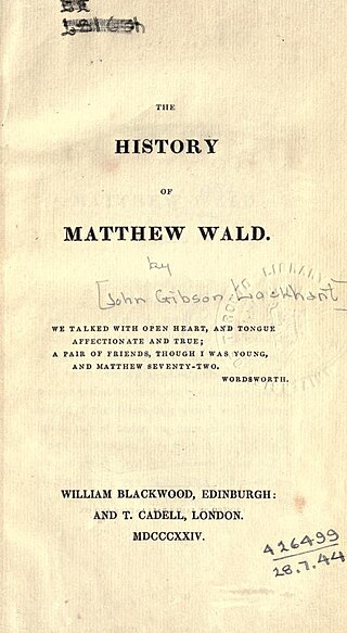 <i>Matthew Wald</i> 1824 novel