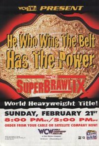 Promotional poster featuring the WCW World Heavyweight Championship