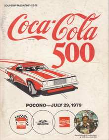 1979 Coca-Cola 500 program penutup, menampilkan Darrell Waltrip, pemenang dari perlombaan tahun lalu.