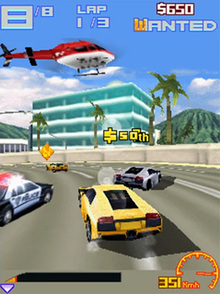 Asphalt 3: Street Rules gameplay screenshot (3D version, Java) A3SR gameplay.png