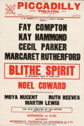 Poster for Blithe Spirit, premiered at the Piccadilly in 1941 Blithe-Spirit-Poster-1941.png