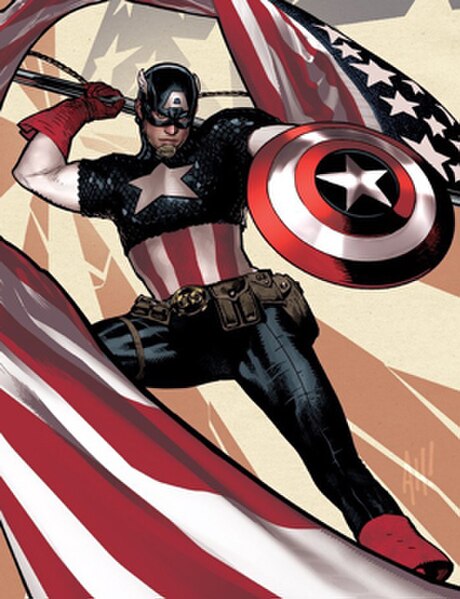 Variant cover of Captain America #1 (2018), by Adam Hughes