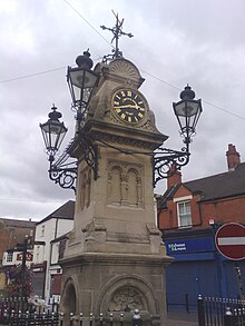 The memorial clock in the Market Place, Willenhall 2007