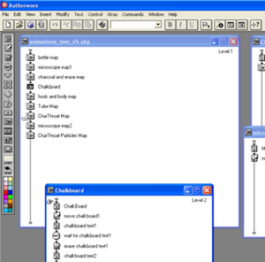 Windows XP'de çalışan Macromedia Authorware 6