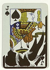 Playing card (Jack of Spades) from the Beinecke Rare Book & Manuscript Library, Yale University. CaryJap2JackofSpades.jpg