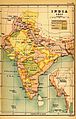Map of India in 1857.