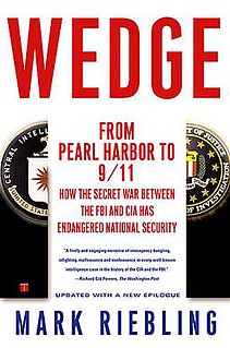 <i>Wedge: The Secret War between the FBI and CIA</i> book by Mark Riebling