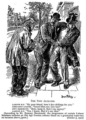Punch cartoon (1907); illustrates the unpopula...
