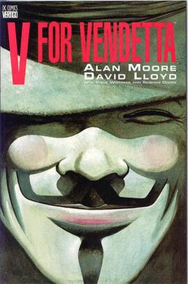 V for Vendetta collected edition cover art by David Lloyd