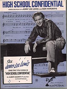 1958 sheet music cover. High School Confidential sheet music 1958.jpg