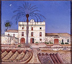 Joan Miró, 1918, La casa de la palmera (House with Palm Tree), oil on canvas, 65 x 73 cm