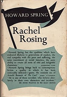 <i>Rachel Rosing</i> 1935 novel by Howard Spring