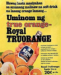 A Filipino language advertisement of Royal Tru-Orange dating 1976 RoyalTru1976.JPG