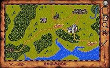 DOS screenshot showing a portion of Britain on the map screen SOE Map Level.jpg