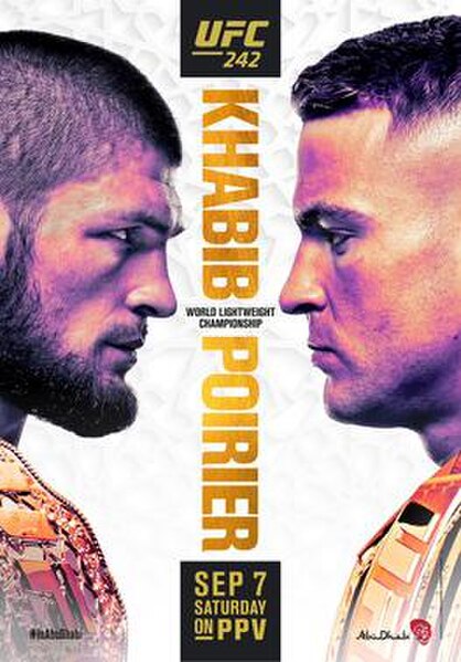 The poster for UFC 242: Khabib vs. Poirier