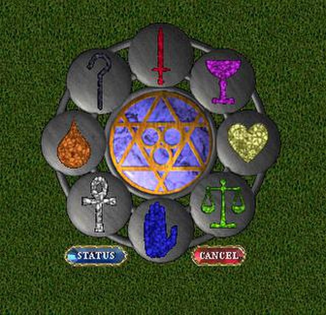 The Virtues Paper doll interface Symbol in Ultima Online