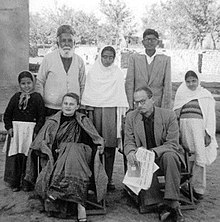 Muhammad Asad (seated right) and his wife Pola Hamida Asad (seated left) at the residence of Chaudhry Niaz Ali Khan in Jauharabad, Pakistan.  Circa 1957