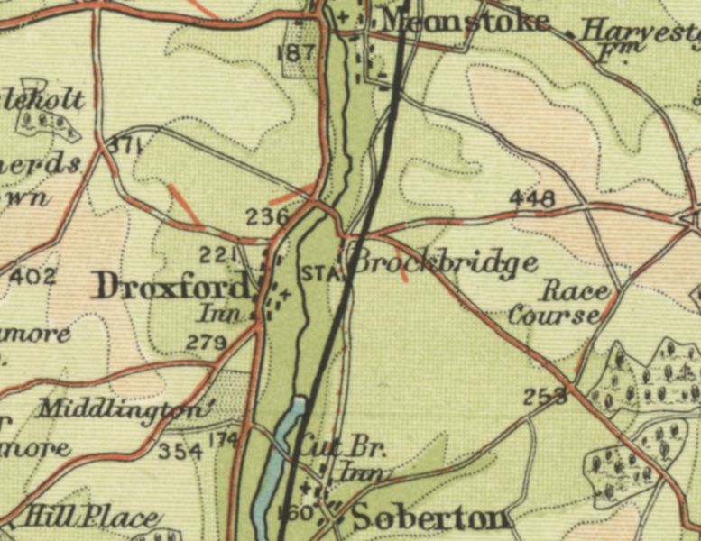 File:Extract of 2 Bartholomew map sheet 33 (New Forrest & Isle of Wight) (1902) showing Droxford and surrounding villages.png