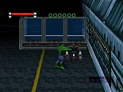 An example of gameplay in The Incredible Hulk: The Pantheon Saga.