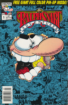 Ralph Snart Adventures, Volume 3, Number 1, September 1988. Transition from black & white to full color comic book format. Ralph Snart Adventures v.3 number 1.png