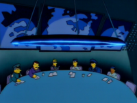 The underground compound in the episode references the War Room from Dr. Strangelove. SBLG War Room.png