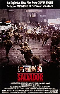 <i>Salvador</i> (film) 1986 war drama film directed by Oliver Stone