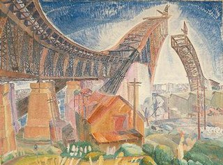 <i>The Bridge in Curve</i> 1930 painting by Grace Cossington Smith