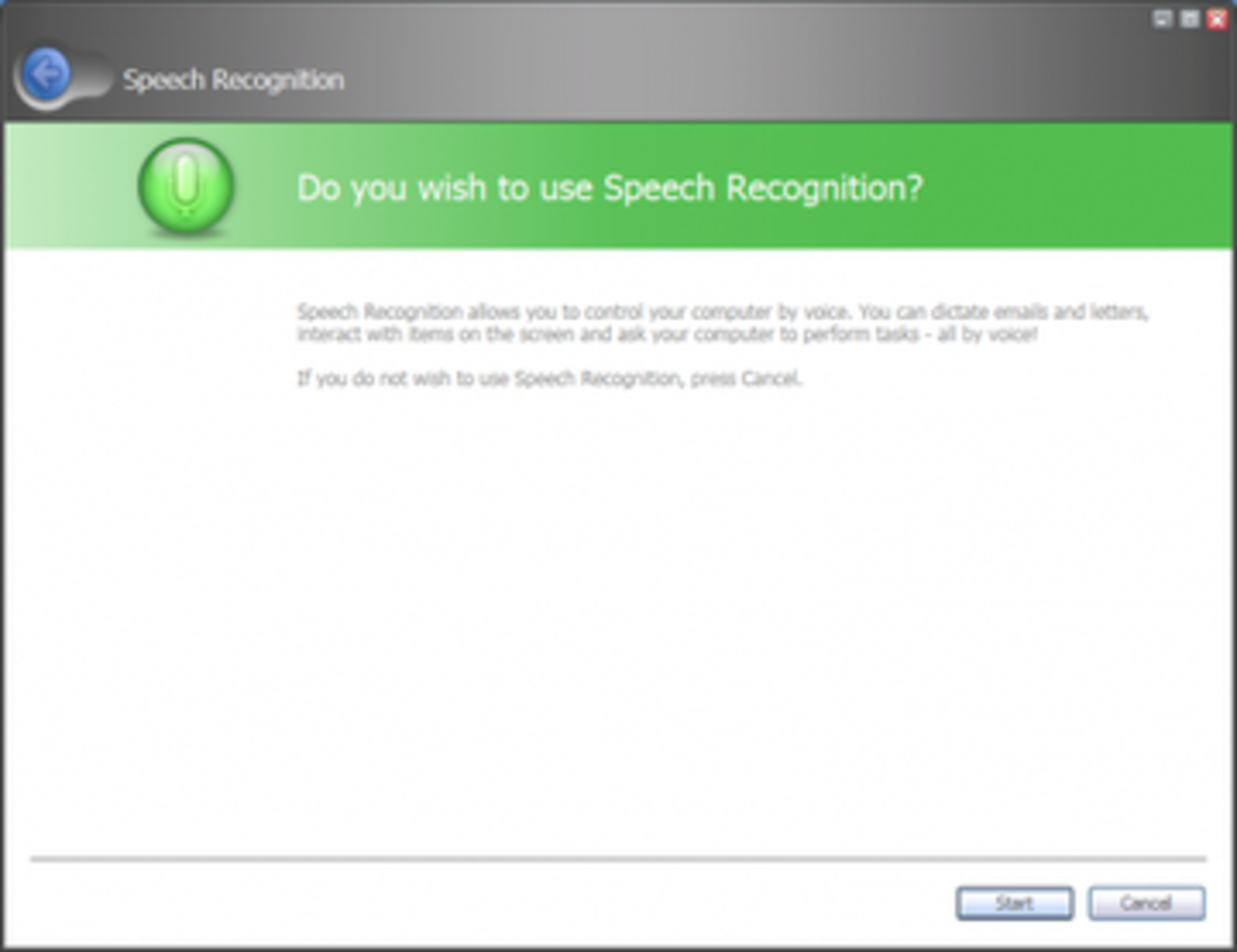 Windows speech recognition