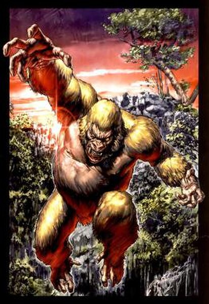 Congorilla as seen in the promotional art for Justice League: Cry for Justice by Mauro Cascioli.