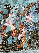 Gino Severini, 1911, La Danseuse Obsedante (The Haunting Dancer, Ruhelose Tanzerin), oil on canvas, 73.5 x 54 cm, private collection