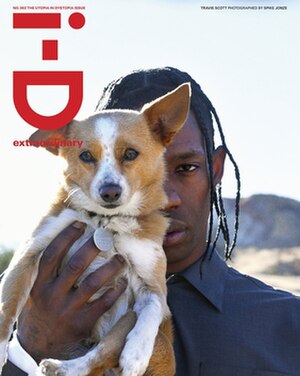 Travis Scott on the cover of the spring 2021 issue