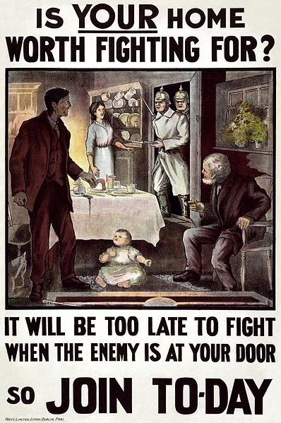 File:Irish WWI poster - Is Your Home Worth Fighting For? - Hely's Limited, Litho, Dublin.jpg