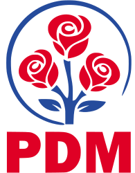 Former party logo Logo of the Democratic Party of Moldova.svg